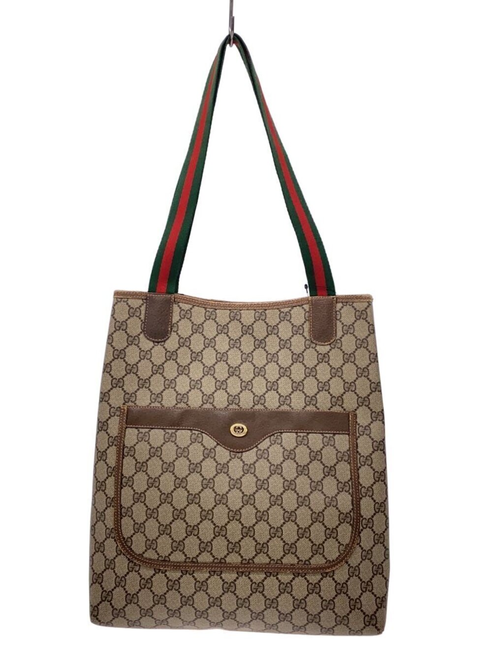 Gucci on leather parts Interlocking GG Tote bag Beige Tan